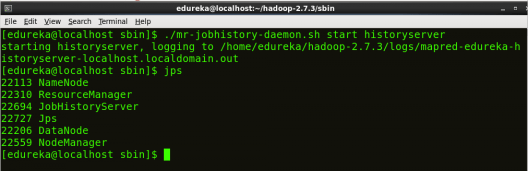 启动作业历史记录 - 安装 Hadoop - Edureka