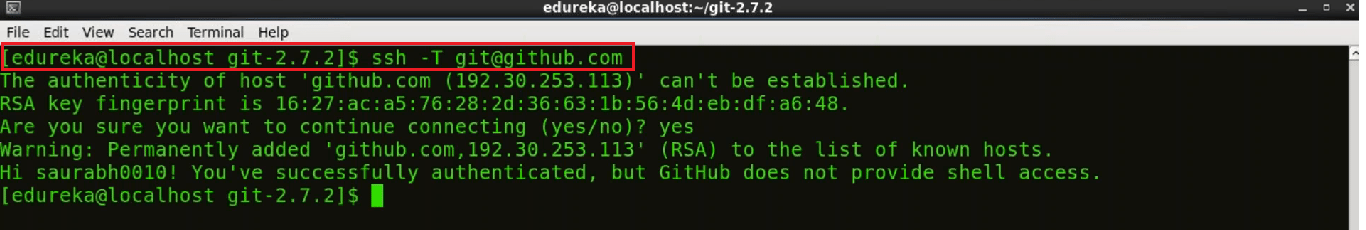 Centos Git Installation Step 29 - Install Git - Edureka