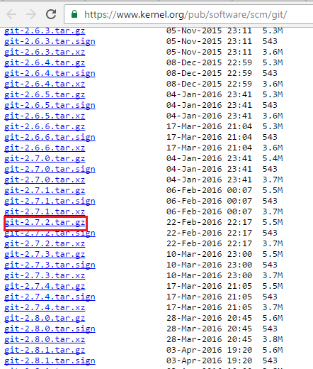 centos install git