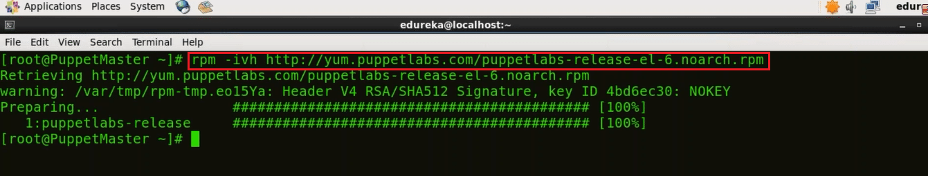 Enable Puppet Repository - Install Puppet - Edureka