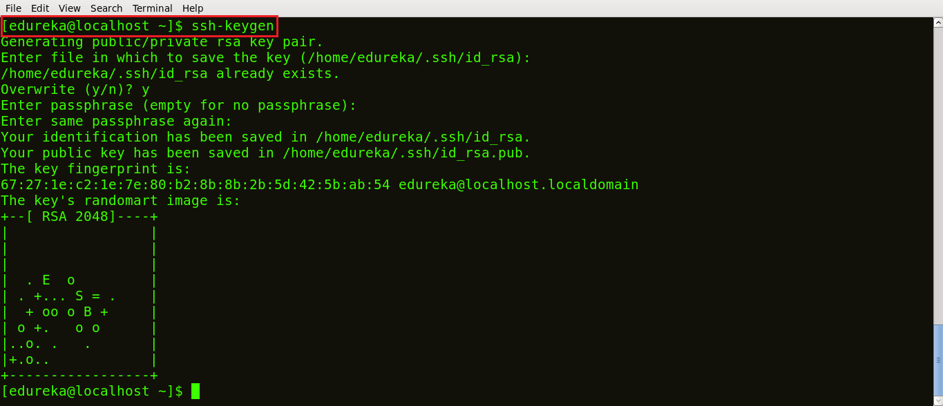 centos key generate 8 ssh Edureka Ansible in Ansible  Installation  6.8 Blog CentOS Install