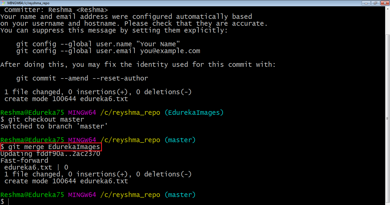 Git Merge - Git Tutorial - Edureka