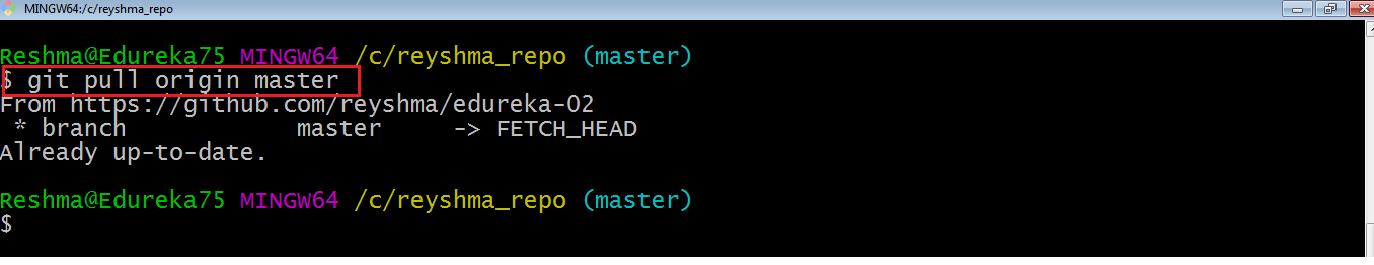 update your master git pull origin master