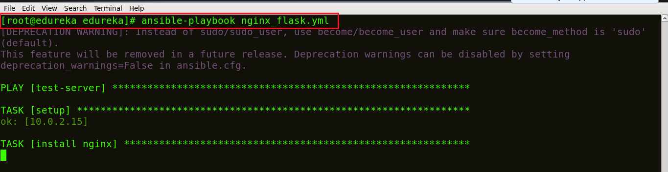 Run Playbook - Ansible Tutorial - Edureka