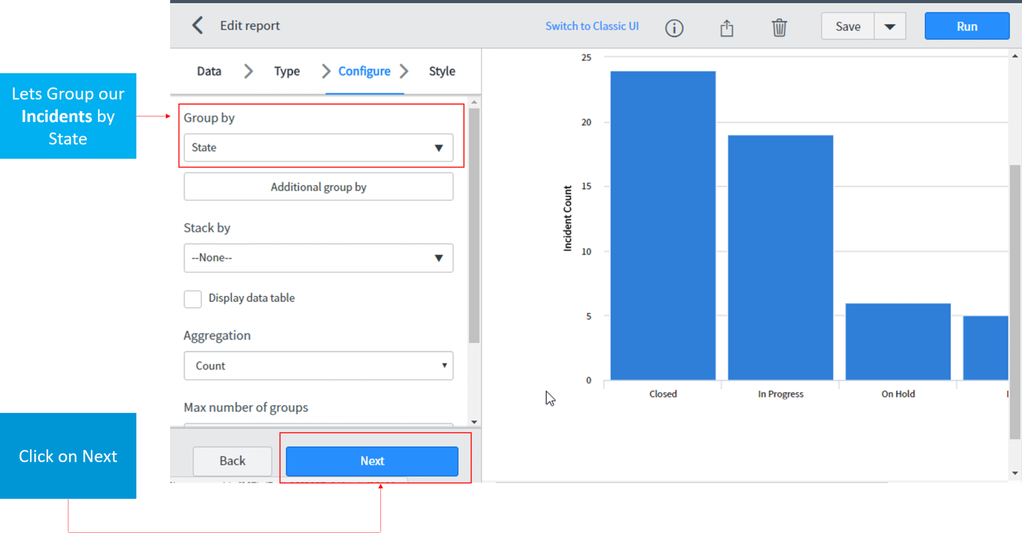 group by report -servicenow itsm tools- edureka