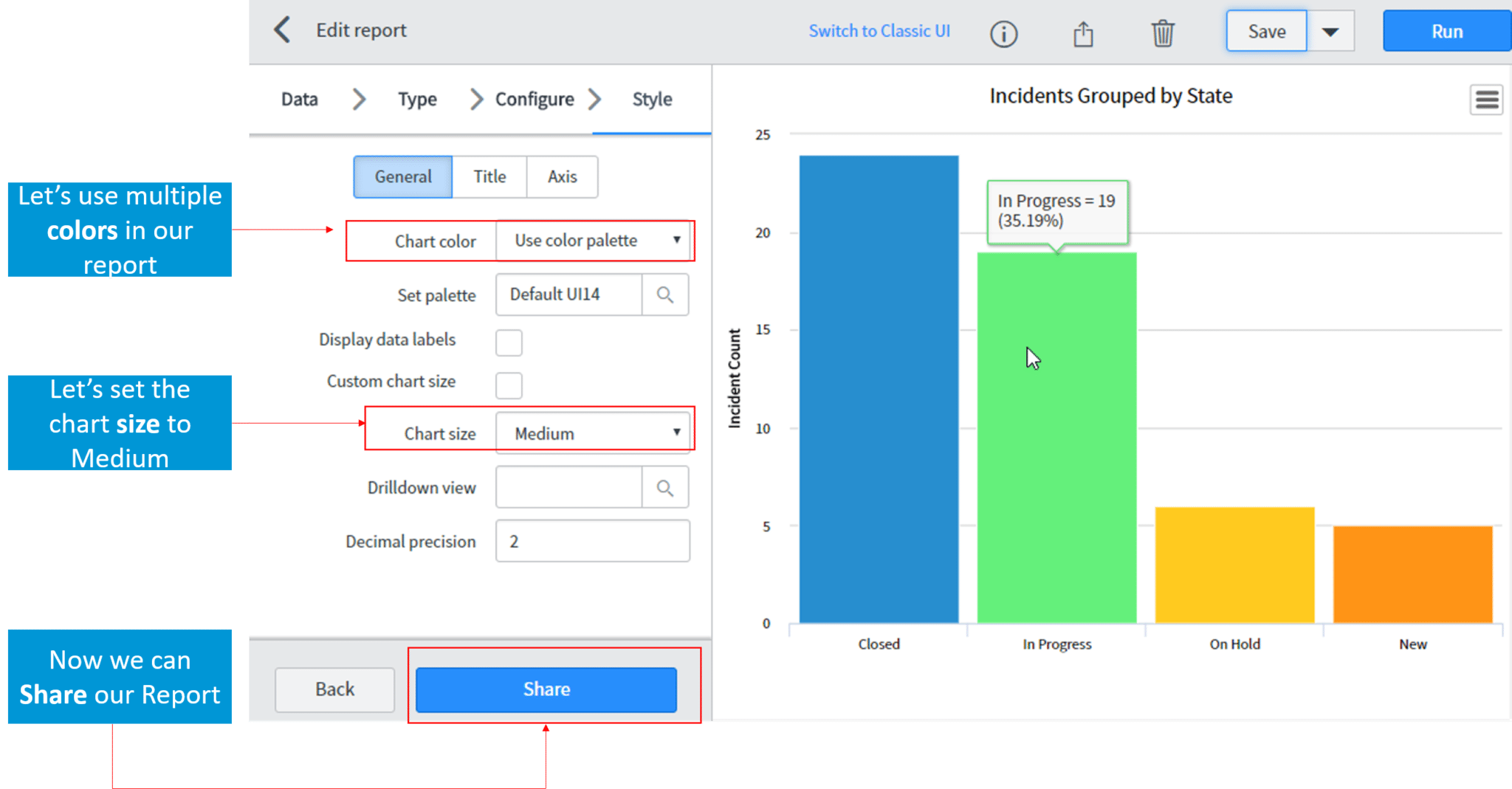 Servicenow Custom Charts