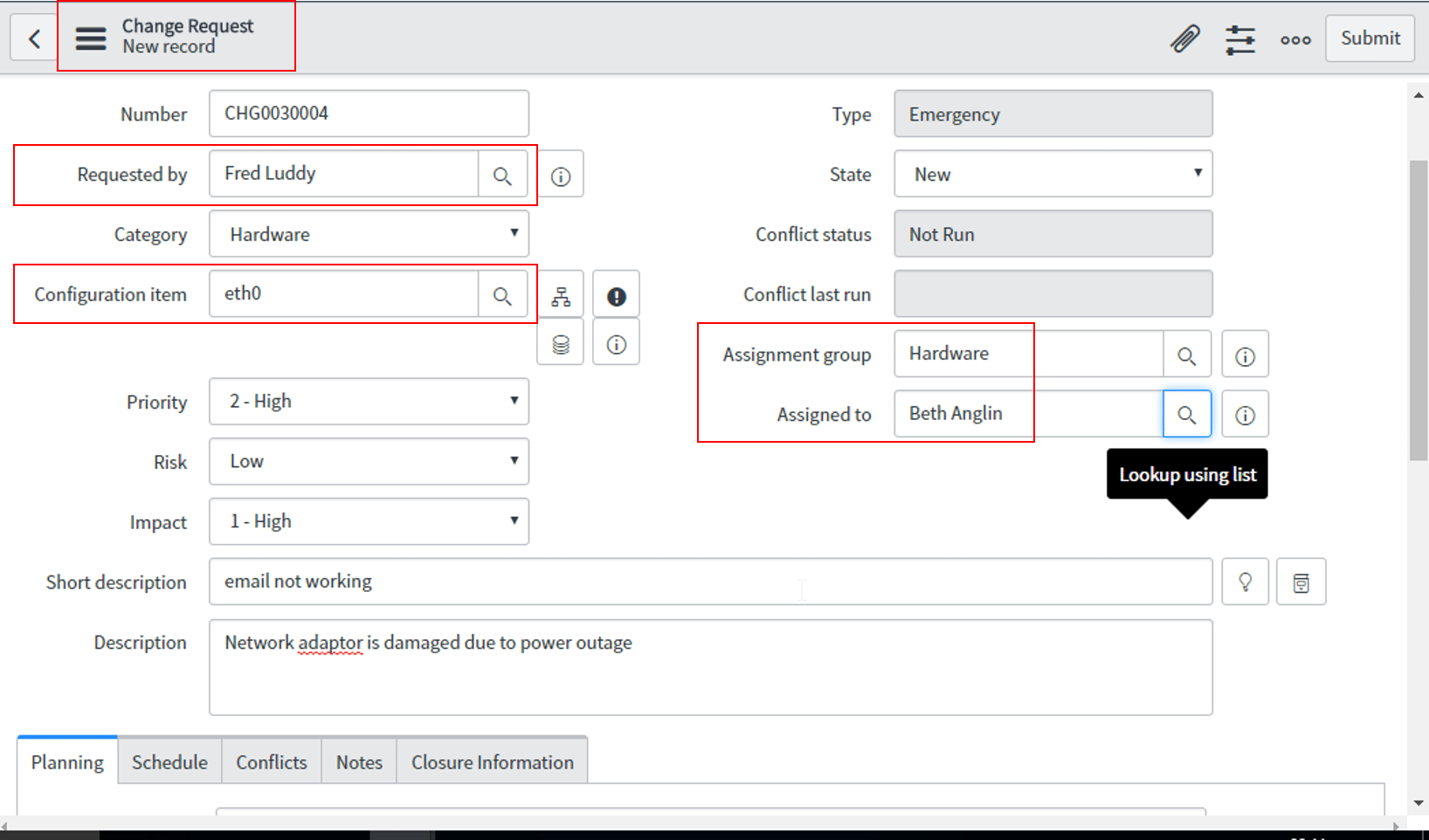 Servicenow Gantt Chart