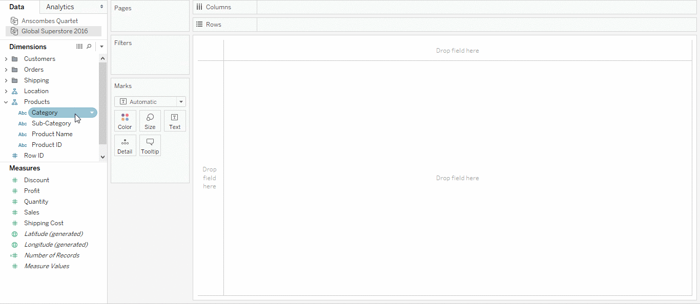 Row-Column Shelf - What is Tableau - Edureka