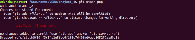 git stash command