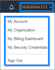 SettingDropdown - AWS Console - Edureka