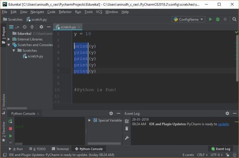 Как создать проект в pycharm