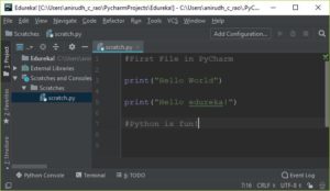 PyCharm Tutorial - Writing Python Code In PyCharm (IDE) | Edureka
