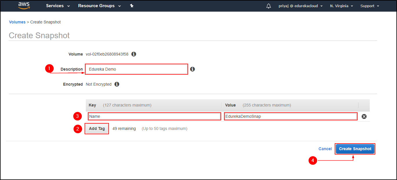 Create Snapshot -How To Restore EC2 From Snapshot-Edureka