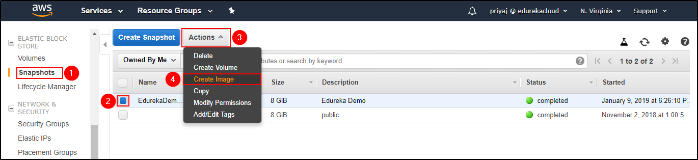 Create Image from Snapshot -How To Restore EC2 From Snapshot-Edureka