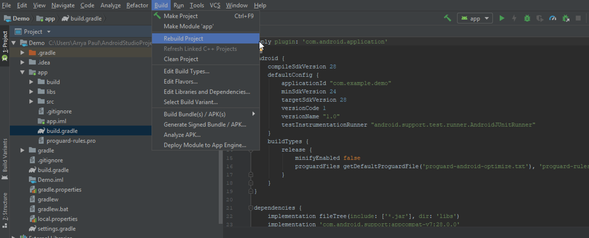 Android build variants. Android build variants