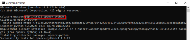Install Opencv Python In Windows Riset