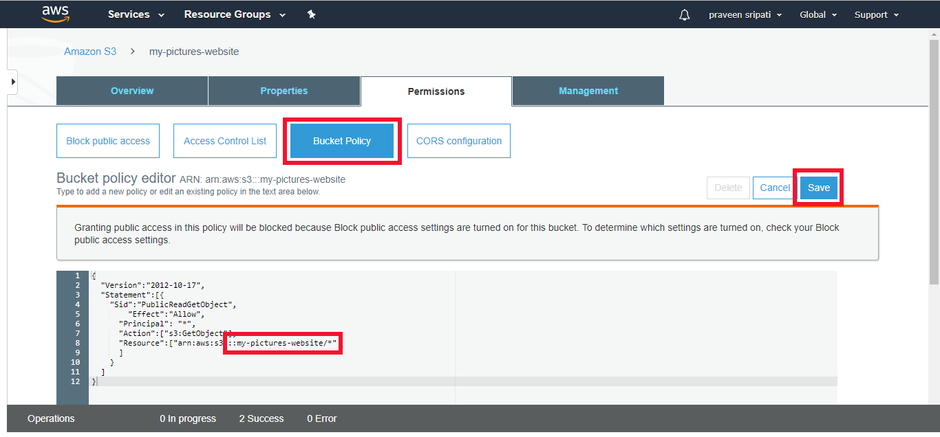 Demo - Hosting Static Website With AWS S3 - Edureka