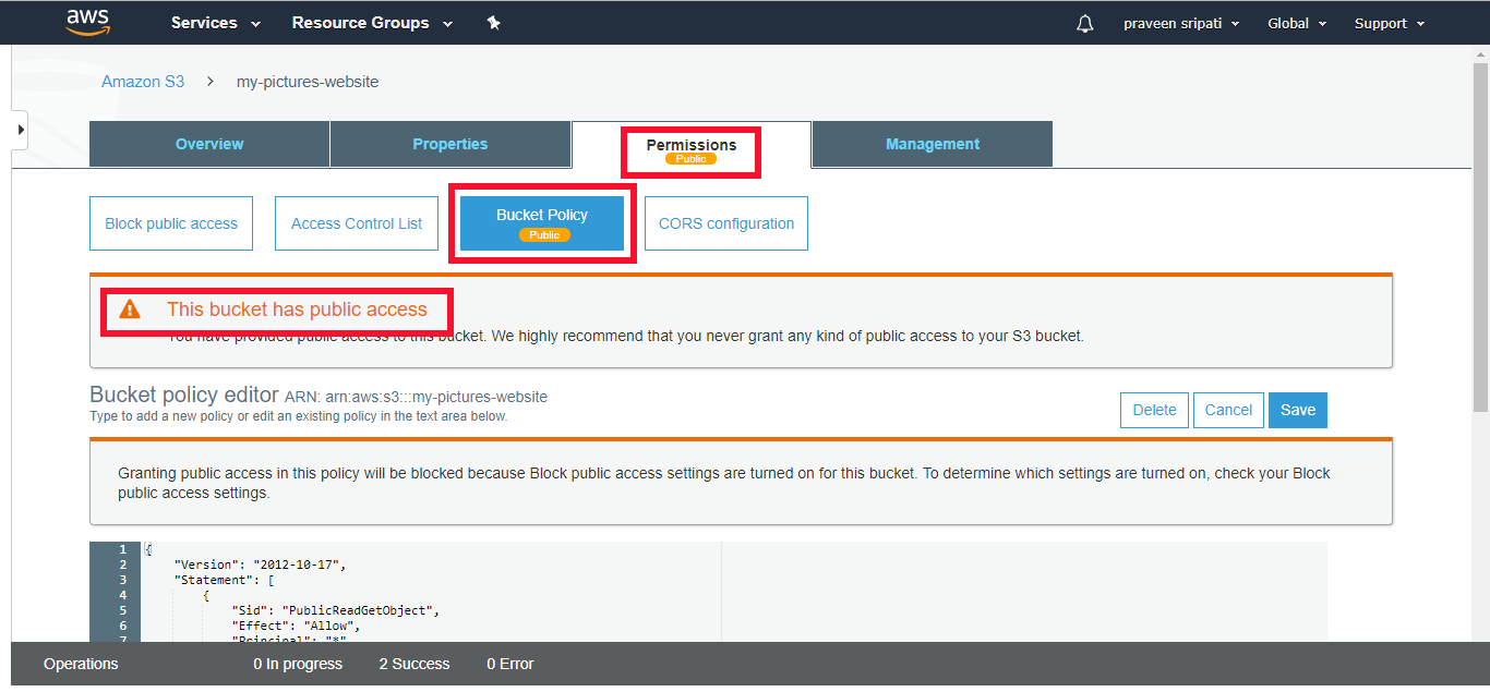 Demo - Hosting Static Website With AWS S3 - Edureka