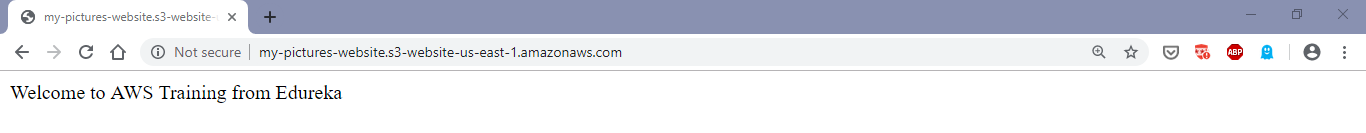 Demo - Hosting Static Website With AWS S3 - Edureka