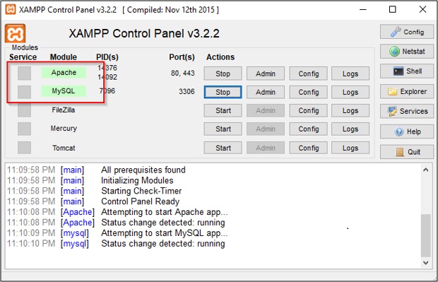 Xamp Control Panel - how to run php program - Edureka