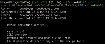 Git log format history | Use Git log to format the commit history | Edureka