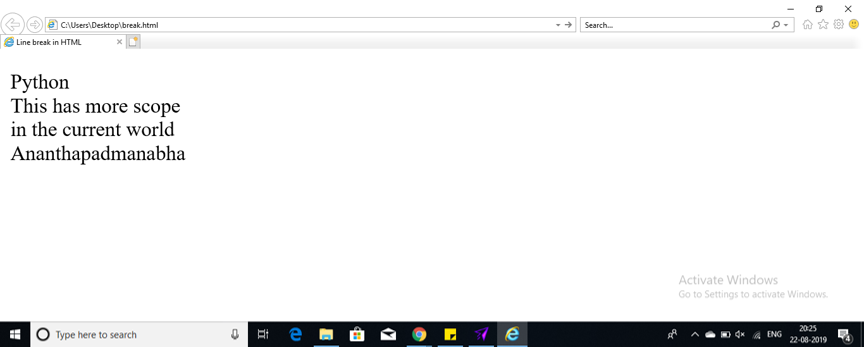 How to implement a Line Break Tag in HTML | Edureka