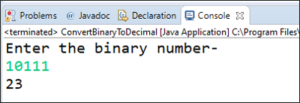 How to convert binary to decimal in Java? Edureka