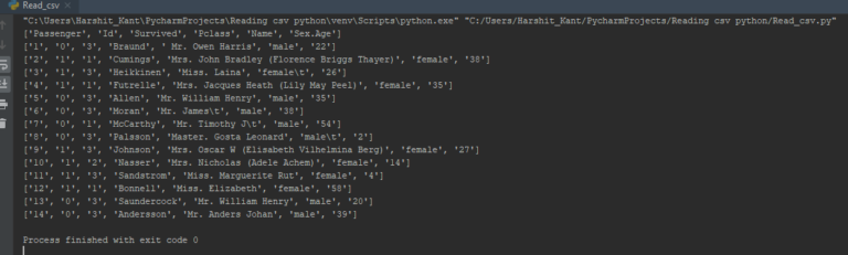 How to Read a CSV File in Python | Reading and Writing CSV | Edureka