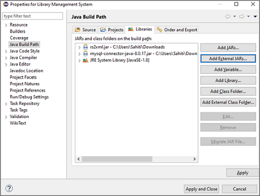 college library management system project report in java