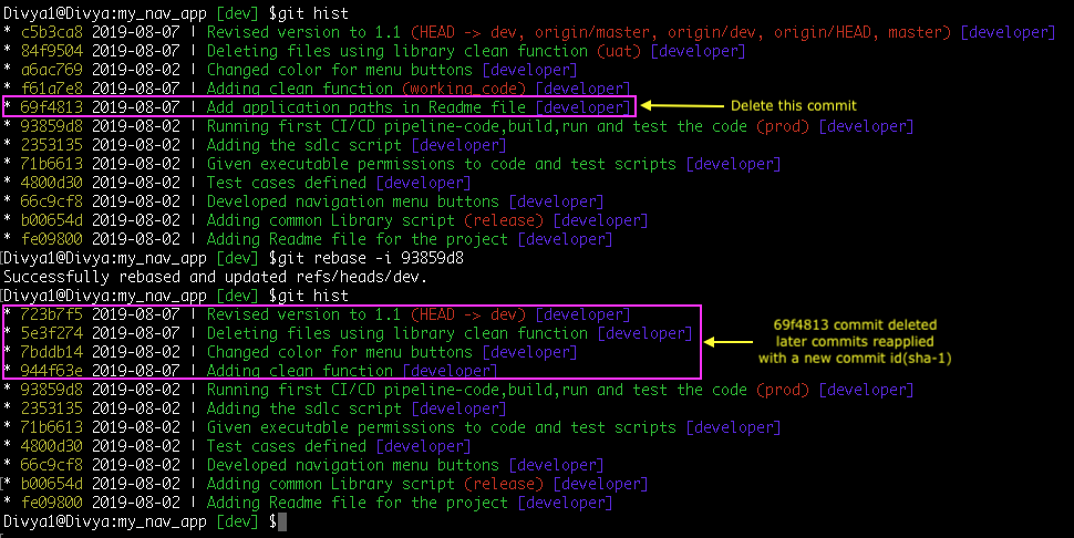 Remove a commit from history - common git mistakes -Edureka