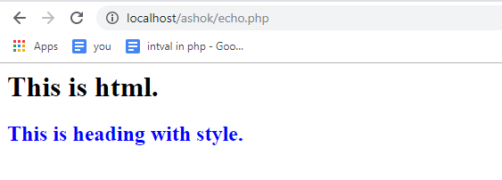 php echo break php echo break