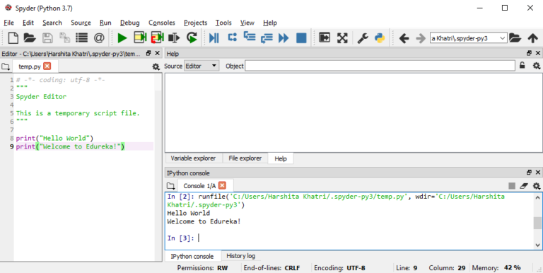 Python Spyder IDE | How to Install, Customize and Use Spyder | Edureka