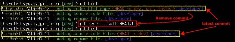 reset --soft latest commit only from local repo- common git mistakes -Edureka