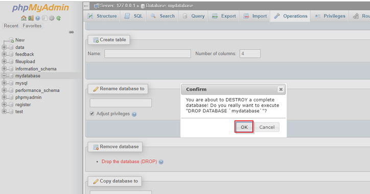 How to Create and Delete a Database in phpMyAdmin | Edureka