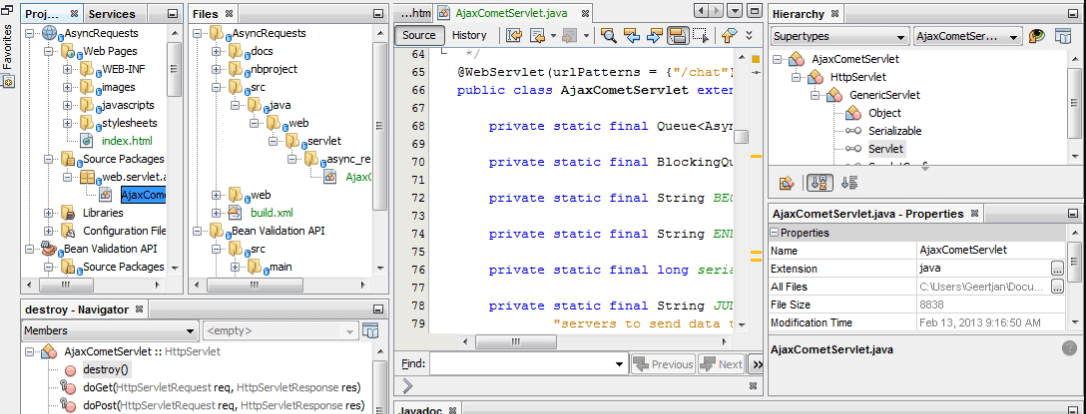 java netbeans project download