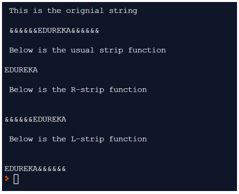 String Trimming in Python: All you Need to Know | Edureka