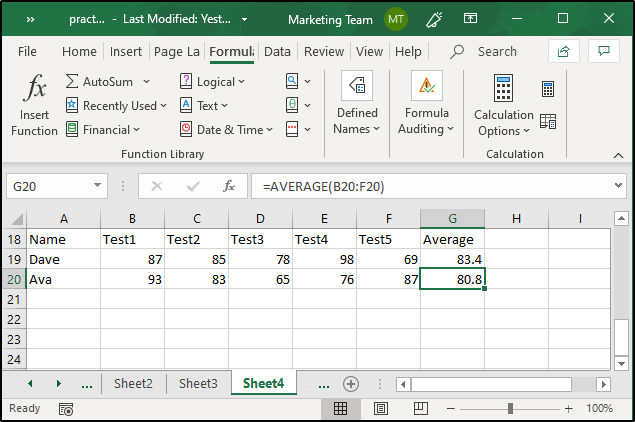 Average excel 2-edureka