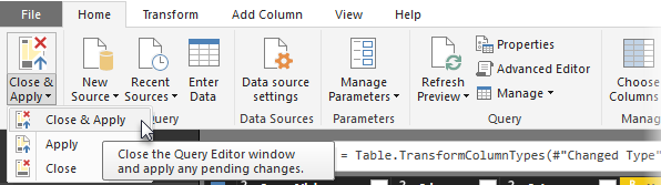 fechar e aplicar - Power Query