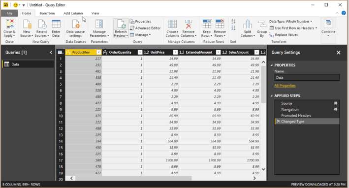 Editor de Consulta Avançada - Power Query