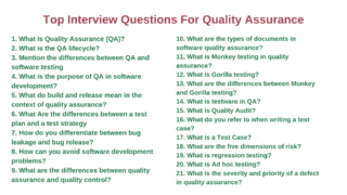 Top Interview Questions For Quality Assurance In 2026 - Edureka